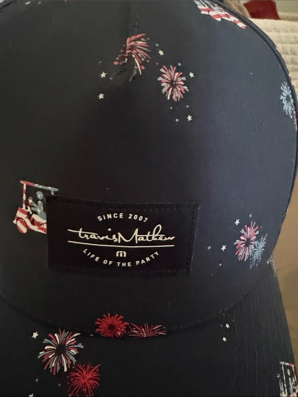 TravisMathew Navy Fireworks Golfing. Like new.